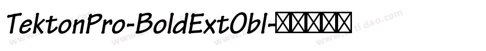 TektonPro-BoldExtObl字体转换
