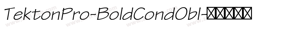 TektonPro-BoldCondObl字体转换