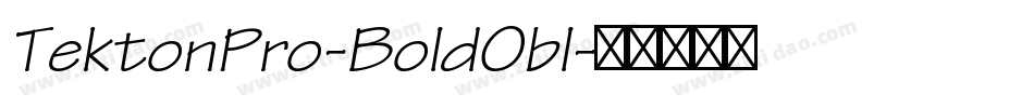 TektonPro-BoldObl字体转换