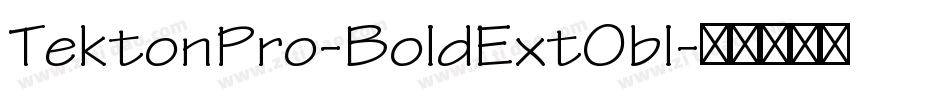 TektonPro-BoldExtObl字体转换