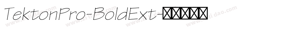 TektonPro-BoldExt字体转换
