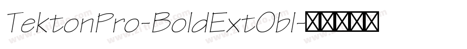 TektonPro-BoldExtObl字体转换