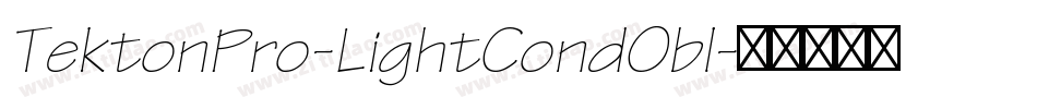 TektonPro-LightCondObl字体转换