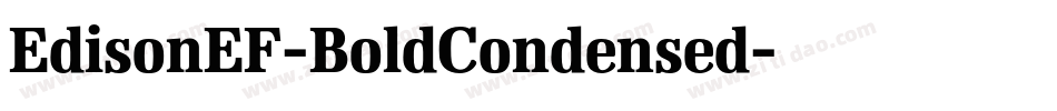 EdisonEF-BoldCondensed字体转换