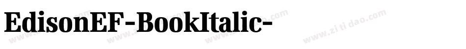 EdisonEF-BookItalic字体转换
