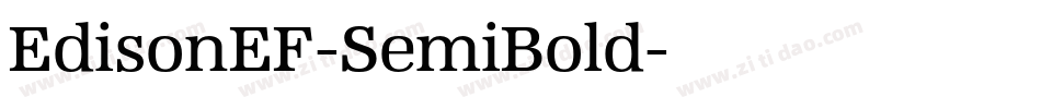 EdisonEF-SemiBold字体转换