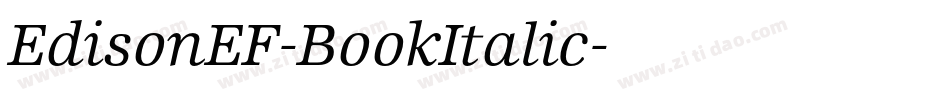 EdisonEF-BookItalic字体转换