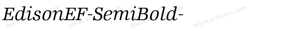 EdisonEF-SemiBold字体转换