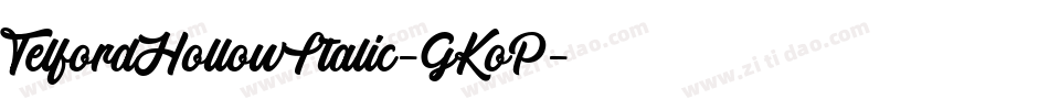 TelfordHollowItalic-GKoP字体转换
