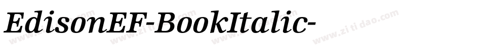 EdisonEF-BookItalic字体转换