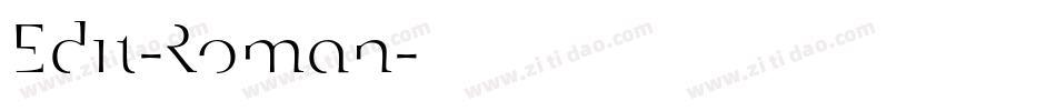 Edit-Roman字体转换