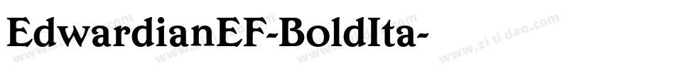 EdwardianEF-BoldIta字体转换
