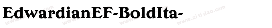 EdwardianEF-BoldIta字体转换