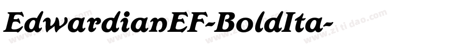 EdwardianEF-BoldIta字体转换