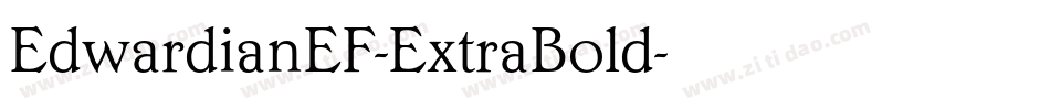 EdwardianEF-ExtraBold字体转换