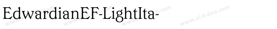 EdwardianEF-LightIta字体转换