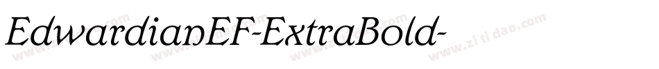 EdwardianEF-ExtraBold字体转换