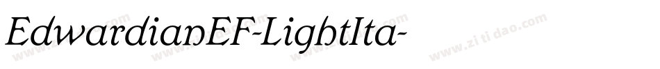 EdwardianEF-LightIta字体转换