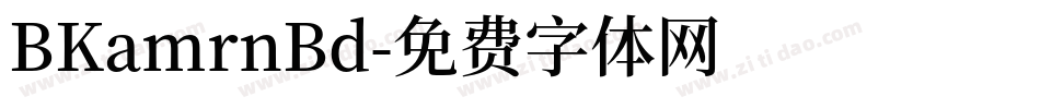BKamrnBd字体转换