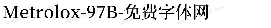 Metrolox-97B字体转换