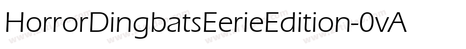 HorrorDingbatsEerieEdition-0vA4字体转换