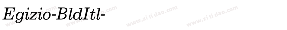 Egizio-BldItl字体转换