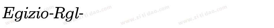 Egizio-Rgl字体转换