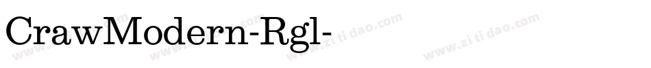 CrawModern-Rgl字体转换