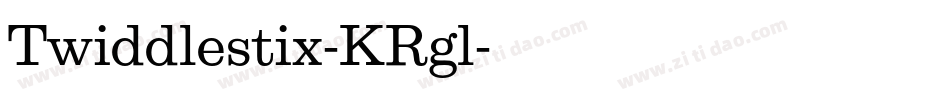 Twiddlestix-KRgl字体转换