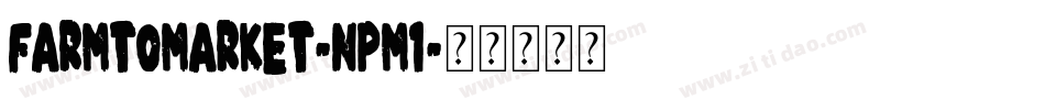FarmToMarket-nPM1字体转换