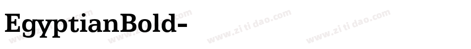 EgyptianBold字体转换