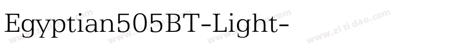 Egyptian505BT-Light字体转换