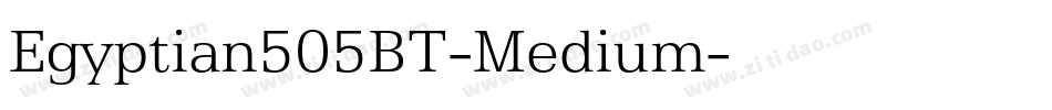 Egyptian505BT-Medium字体转换