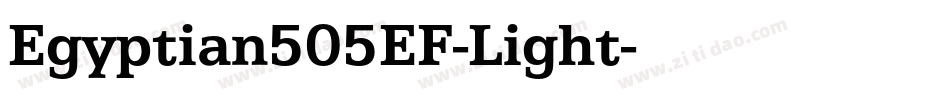Egyptian505EF-Light字体转换