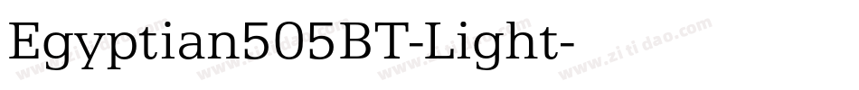 Egyptian505BT-Light字体转换
