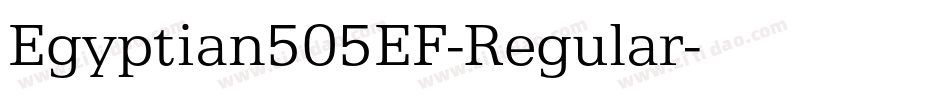 Egyptian505EF-Regular字体转换