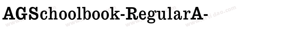 AGSchoolbook-RegularA字体转换
