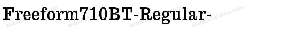 Freeform710BT-Regular字体转换