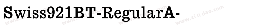Swiss921BT-RegularA字体转换