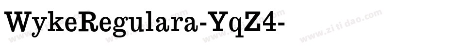 WykeRegulara-YqZ4字体转换