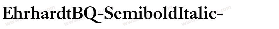 EhrhardtBQ-SemiboldItalic字体转换