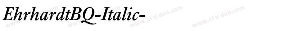 EhrhardtBQ-Italic字体转换