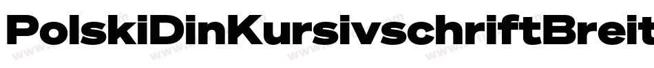 PolskiDinKursivschriftBreit-KwDX字体转换