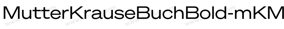 MutterKrauseBuchBold-mKMv字体转换