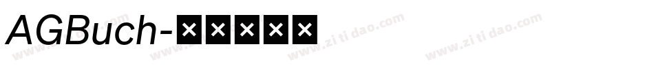 AGBuch字体转换