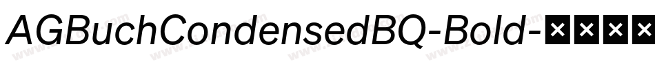 AGBuchCondensedBQ-Bold字体转换