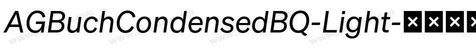 AGBuchCondensedBQ-Light字体转换