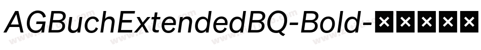 AGBuchExtendedBQ-Bold字体转换