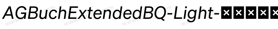 AGBuchExtendedBQ-Light字体转换