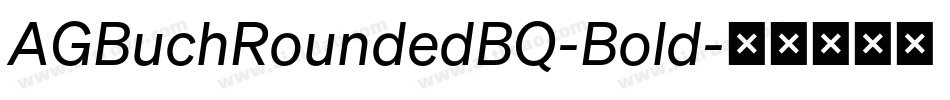 AGBuchRoundedBQ-Bold字体转换